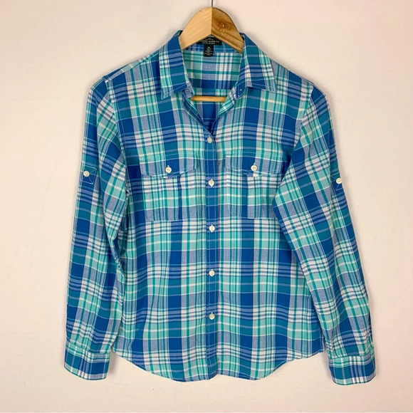 Lauren Ralph Lauren Tops - Lauren Ralph Lauren Blue Plaid Button Down Shirt
